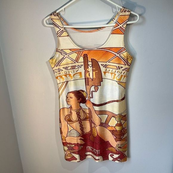 Princess Leah Art Nouveau Slave Tank Minidress! XS. Empire Strikes Back! - Picture 6 of 8